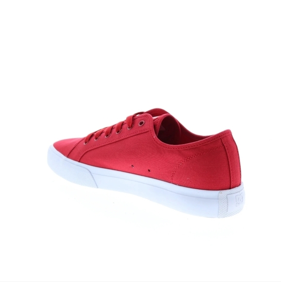 DC MANUAL ADYS300591-RED MENS RED CANVAS SKATE INSPIRED SNEAKERS SHOES - Picture 8 of 9